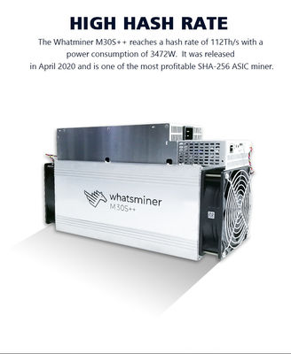 Hoher Hashrate Bergmann 31W/T Whatsminer M30S+112T USBs 2,0 DDR2
