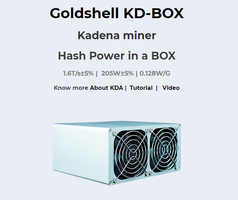 Verbrauch 205W Goldshell-Bergmann-KD Boxs KDA der Bergwerksmaschine-1.6T lärmarm